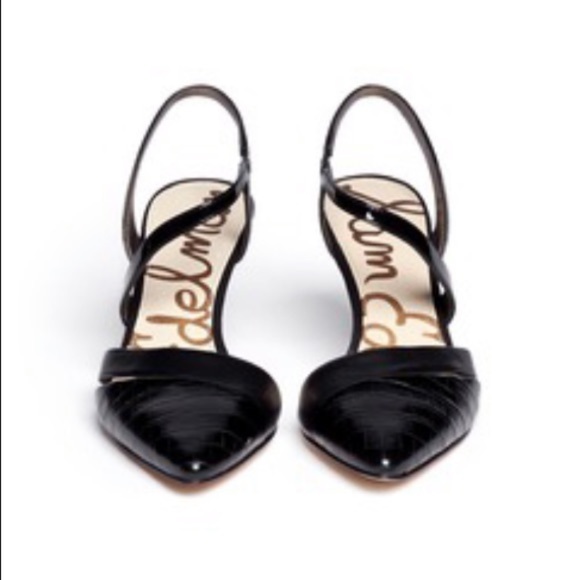 Sam Edelman Leather Pumps Black 7.5 - Picture 2 of 6